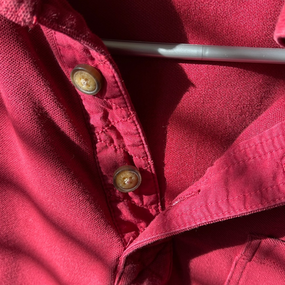 Bass men’s shirt, dark red - Picture 3 of 6